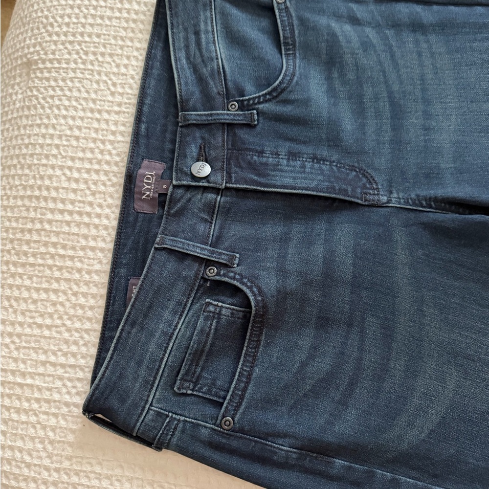 NYDJ Women's Straight Leg Jeans in Dark Blue Wash